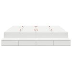 vidaXL Cadre de lit de rangement Blanc 200x200 cm
