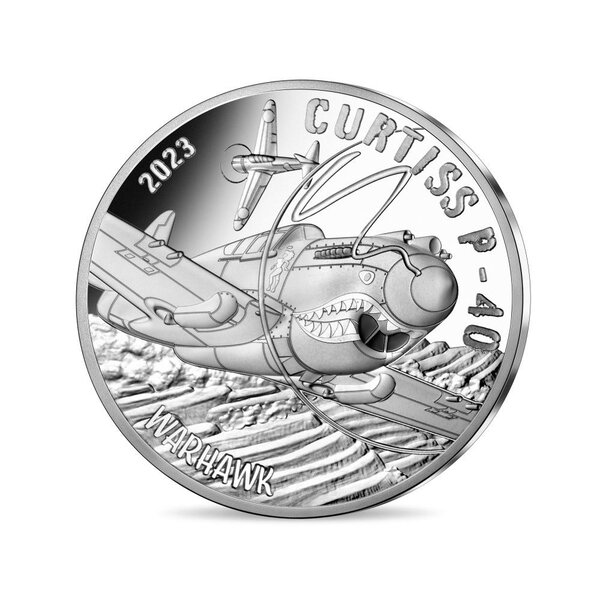 Curtiss P-40 - Monnaie de 10€ Argent