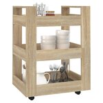 vidaXL Chariot de cuisine Chêne sonoma 60x45x80 cm Bois d'ingénierie