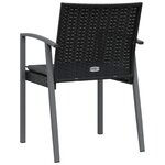vidaXL Chaises de jardin et coussins lot de 2 noir 56 5x57x83 cm rotin