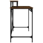 vidaXL Bureau chêne marron 100x50x90 cm bois d'ingénierie et fer