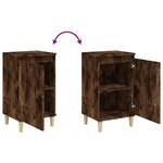 vidaXL Table de chevet chêne fumé 40x35x70 cm bois d'ingénierie