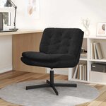 vidaXL Fauteuil relaxant pivotant Autre Noir 63 x 75 x 76 cm Velours