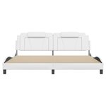 vidaXL Cadre de lit Viana avec LED sans matelas blanc 200x200 cm