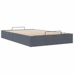 vidaXL Cadre de lit ottoman sans matelas gris foncé 120x200 cm velours