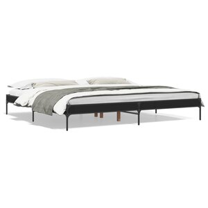 vidaXL Cadre de lit sans matelas noir 200x200 cm