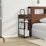 vidaXL Cabinet de chevet avec tiroir Chêne marron 40 x 27 x 76 cm