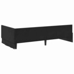 vidaXL Cadre de lit d'angle avec matelas 2 pc Noir 90 x 200 cm Velours