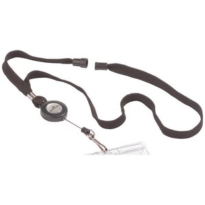 Boîte de 10 lacets à enrouleur (sans badge) - noir (paquet 10 unités)