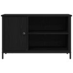 vidaXL Meuble TV Chêne noir 80 x 40 x 50 cm Bois d'ingénierie