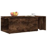 vidaXL Table basse Chêne fumé 150x50x35 cm Bois d'ingénierie