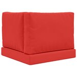 vidaXL Coussin de canapé d'extérieur 3 Pièces Rouge Polyester