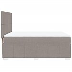 vidaXL Sommier à lattes de lit avec matelas Taupe 140x200 cm Tissu