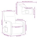 vidaXL Fauteuil inclinable de massage électrique Crème Tissu