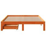 vidaXL Cadre de lit avec tiroirs sans matelas cire marron 140x190 cm