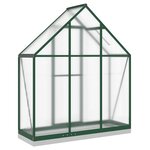 vidaXL Serre avec cadre de base vert 169x58x202 cm aluminium
