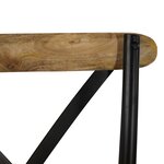 vidaXL Chaises à dossier croisé lot de 4 noir bois de manguier massif