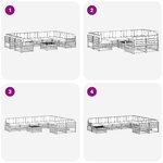 vidaXL Ensemble de canapés d'extérieur 10 pc Blanc et Beige