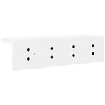 vidaXL Porte-manteau mural Blanc 40 x 10.5 x 10.5 cm Bois d'ingénierie