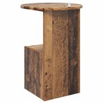 vidaXL Table d'appoint Bois ancien Ø 39 5 x 55 cm Bois d'ingénierie