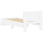 vidaXL Cadre de lit sans matelas avec tête de lit blanc 75x190 cm