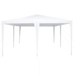 vidaXL Tente de fête Blanc 400 x 400 x 266 cm Polyester  Acier