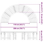 Banc d'arbre extérieur vidaXL 200 cm en bois massif d'eucalyptus