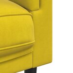 vidaXL Canapé avec coussins 2 places jaune velours
