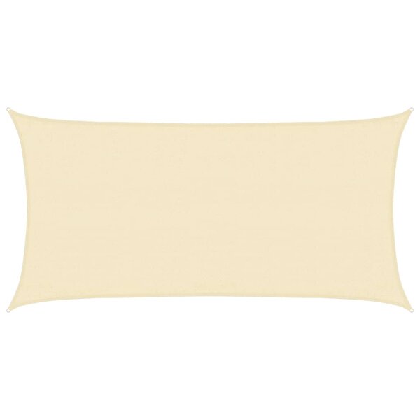vidaXL Voile d'ombrage 160 g/m² Crème 3x6 m PEHD