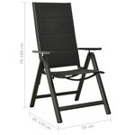 vidaXL Ensemble de bistro 5 Pièces noir et anthracite