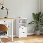 vidaXL Armoire latérale tiroirs ODDA blanc 40x24x79 cm bois massif pin
