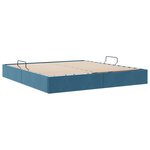 vidaXL Cadre de lit ottoman Bleu foncé 160 x 200 cm Velours