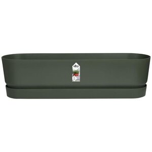 Planteur Ovale - Plastique - 50 cm - Noir