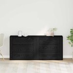vidaXL Buffet Chêne noir 160 x 33 x 70 cm Bois d'ingénierie