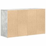 vidaXL Buffet Gris béton 120 x 36 x 69 cm Bois d'ingénierie