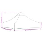 vidaXL Toit de tente de réception 2x2 m Blanc 270 g/m²