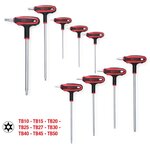 Ks tools ensemble de clés allen à manche en t 9 pièces t10 - t50