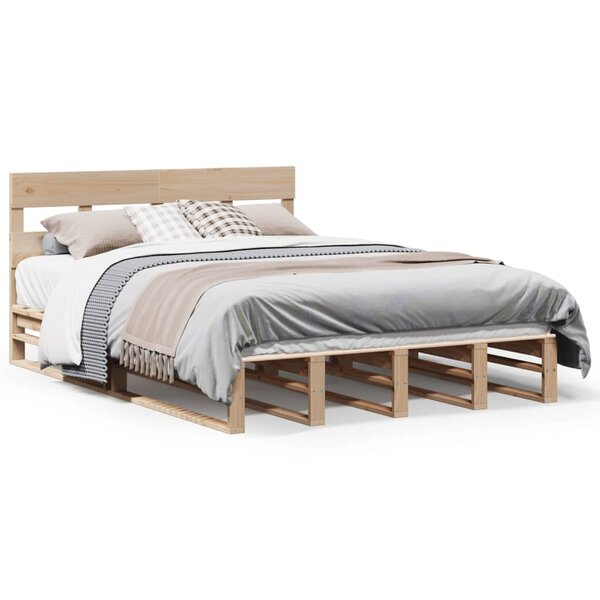 vidaXL Cadre de lit sans matelas 120x200 cm bois de pin massif