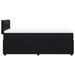 vidaXL Sommier à lattes de lit avec matelas Noir 90x200 cm Velours