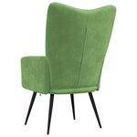 vidaXL Chaise de relaxation Vert clair Velours