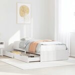 vidaXL Cadre de lit sans matelas blanc 100x200 cm bois de pin massif