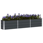 vidaXL Jardinière Anthracite 240 x 40 x 45 cm Acier