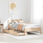 vidaXL Cadre de lit sans matelas 90x190 cm bois de pin massif