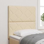 vidaXL Tête de Lit en Tissu Geometric Manuel Crème 80 cm tissu