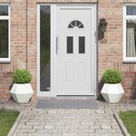 vidaXL Jardinière 2 Pièces Blanc 50 x 50 x 40 cm Acier