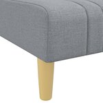 vidaXL Canapé-lit en forme de L gris clair 255x140x70 cm tissu
