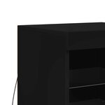 vidaXL Buffet avec lumières LED noir 41x37x67 cm