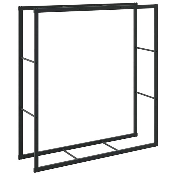 vidaXL Portant de bois de chauffage noir 110x30x116 cm acier