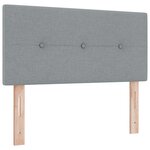 Lit à ressorts vidaXL avec matelas gris clair 90x190 cm en tissu