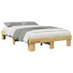 vidaXL Cadre de lit sans matelas 120x190 cm bois massif de chêne